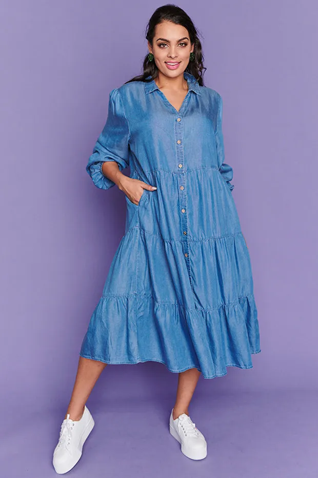 Clermont Blue Denim Dress