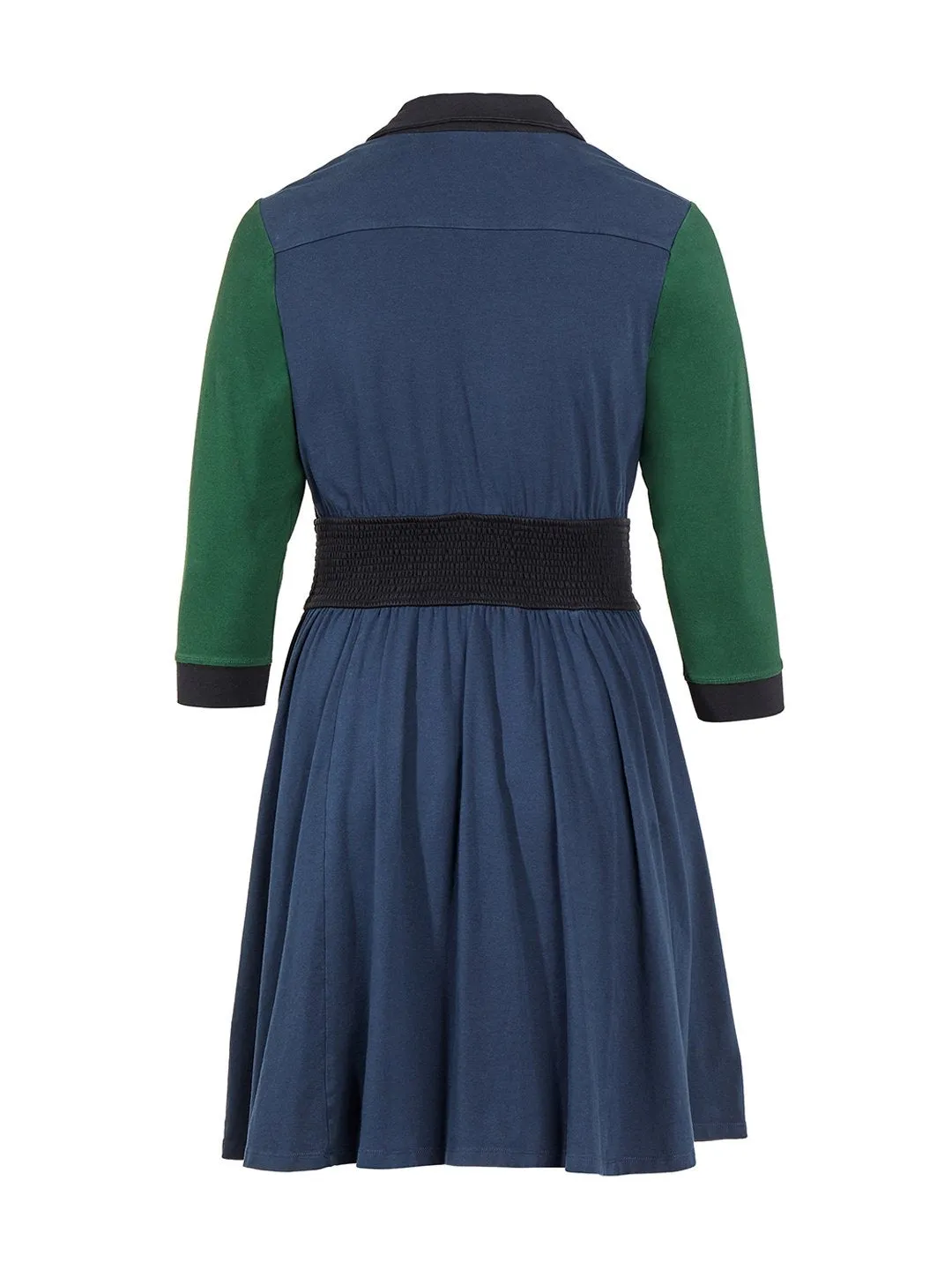 Color Block Knit Fit-And-Flare Dress