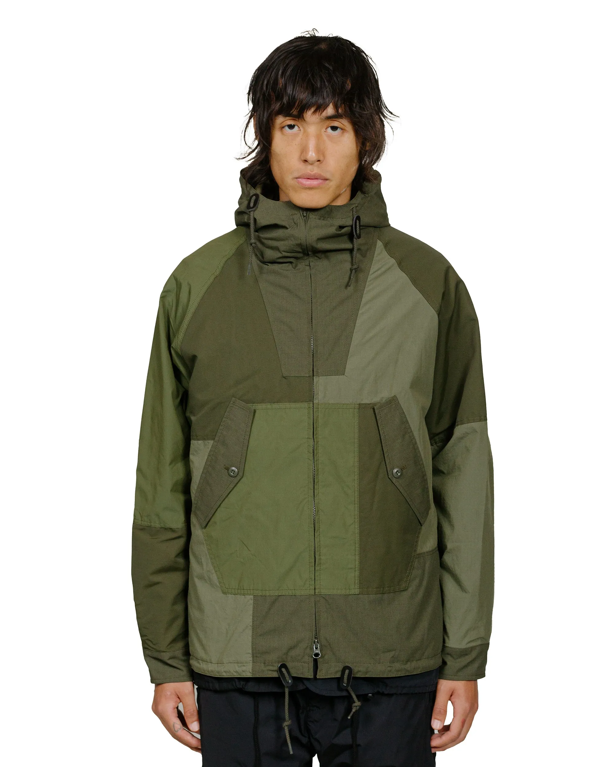 Comme des Garçons HOMME Patchwork Parka Khaki Mix