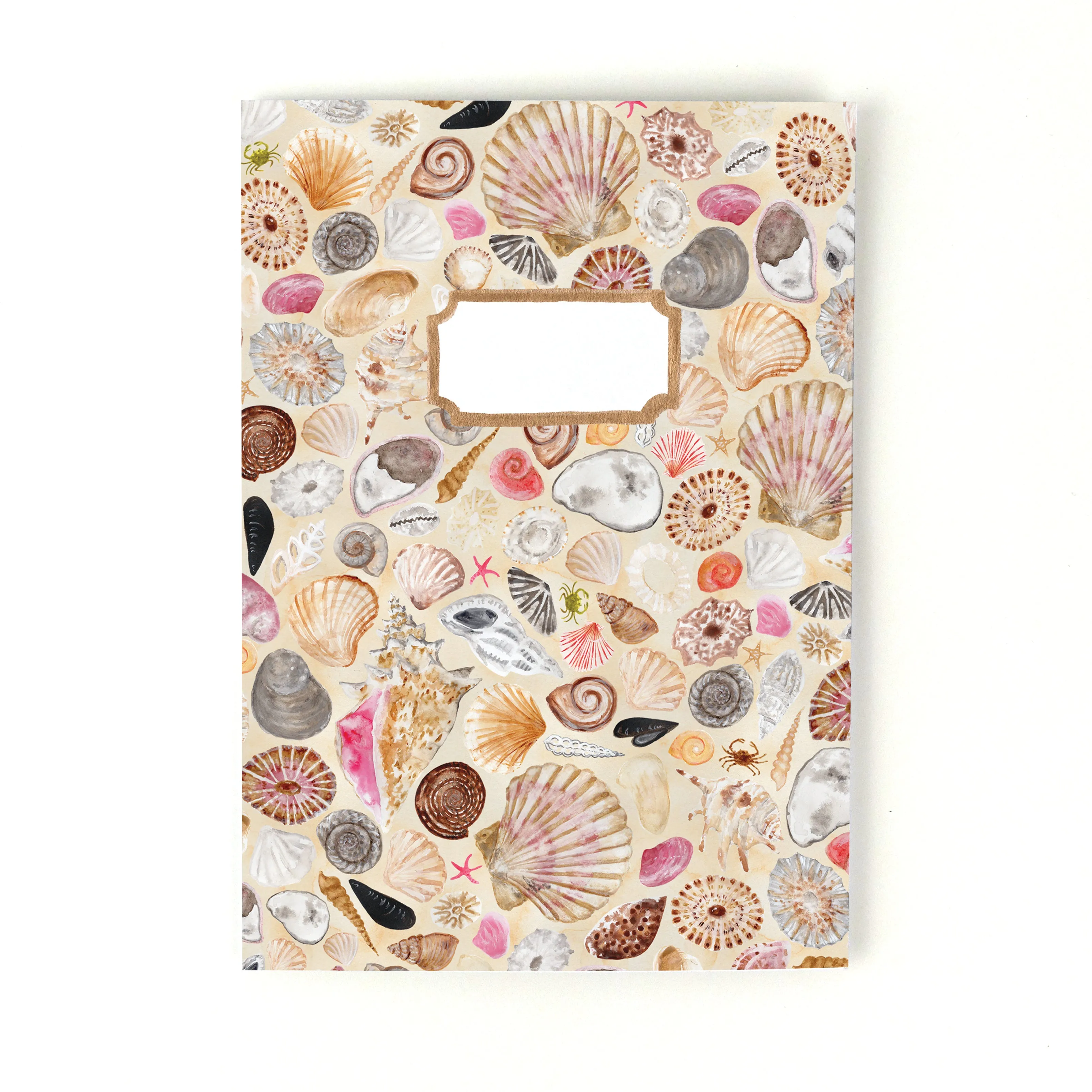 Conchae Seashell Print Lined Journal