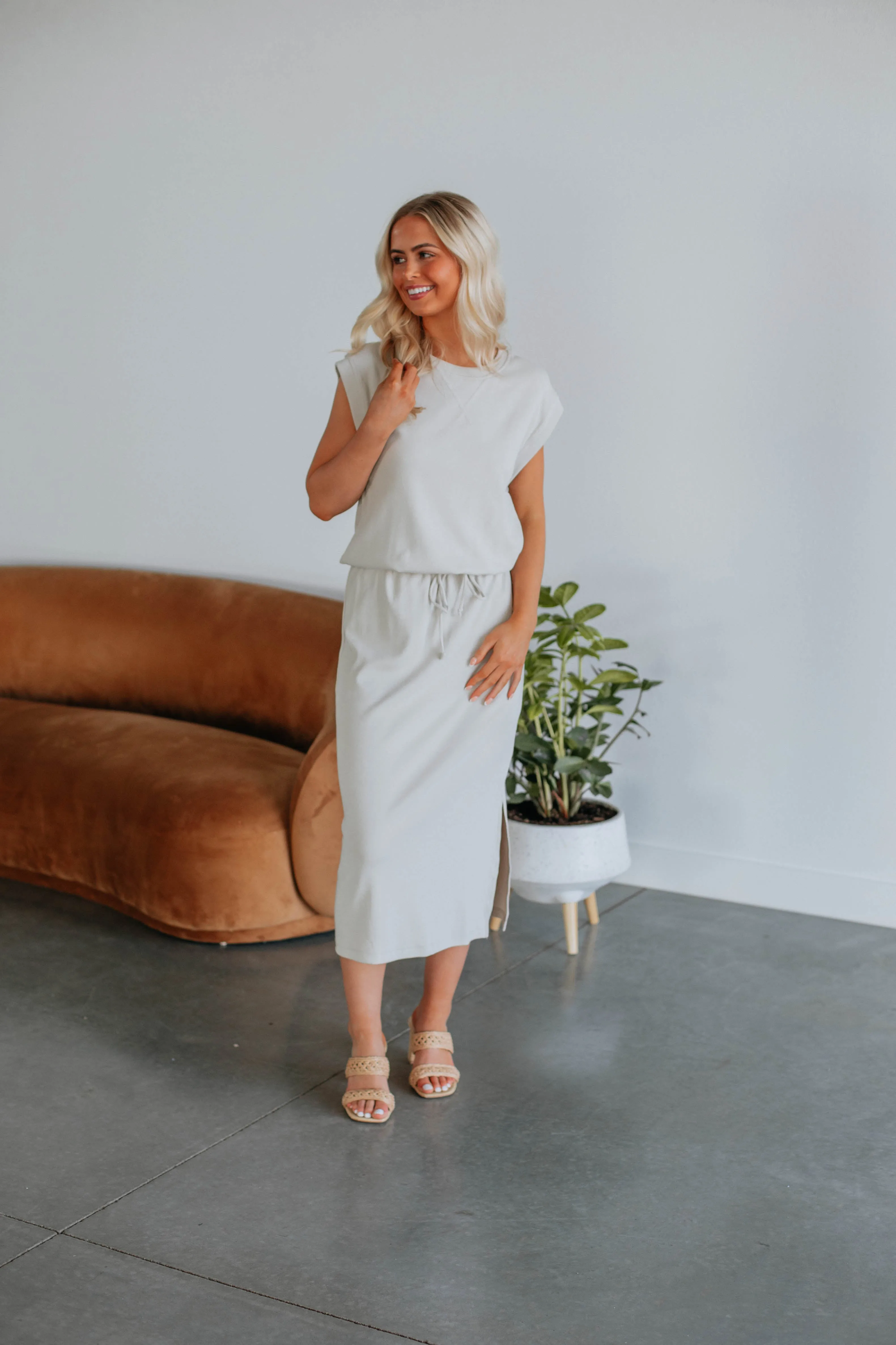 Connie Midi Dress - Shell