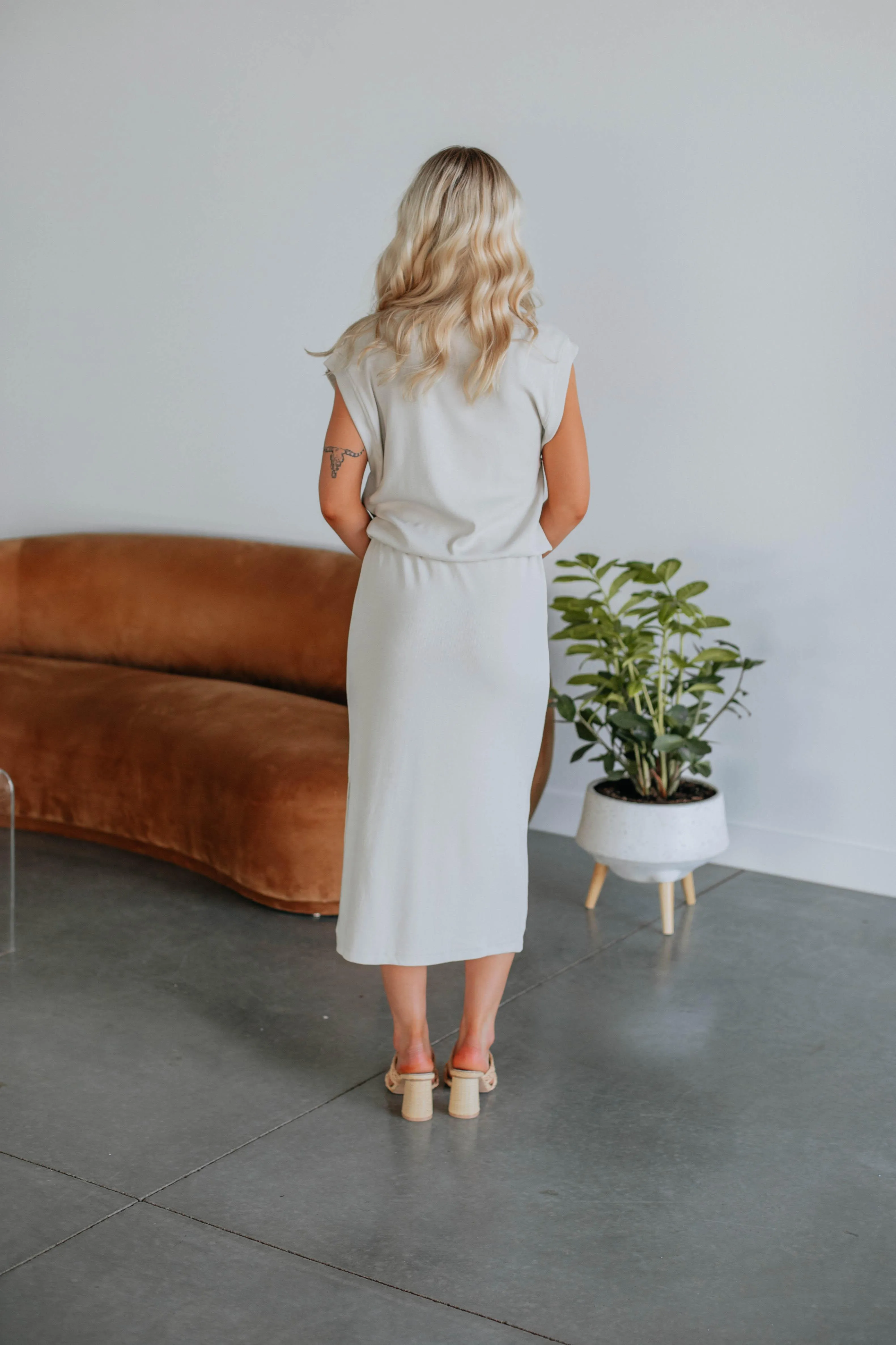 Connie Midi Dress - Shell