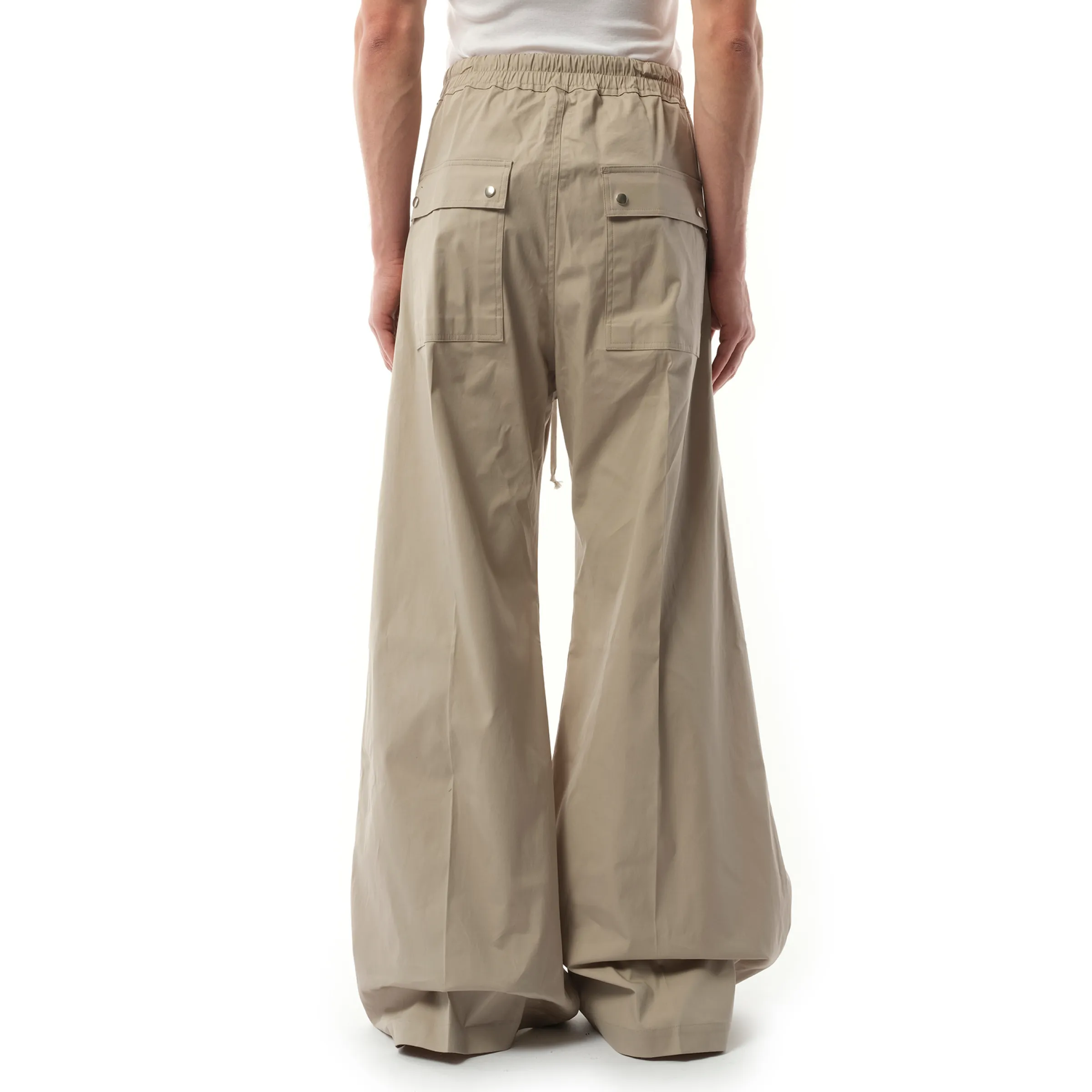 Cotton Poplin Wide Bela Pants in Pearl