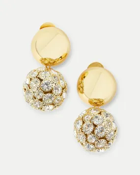 Crystal Sphere Stud Earrings