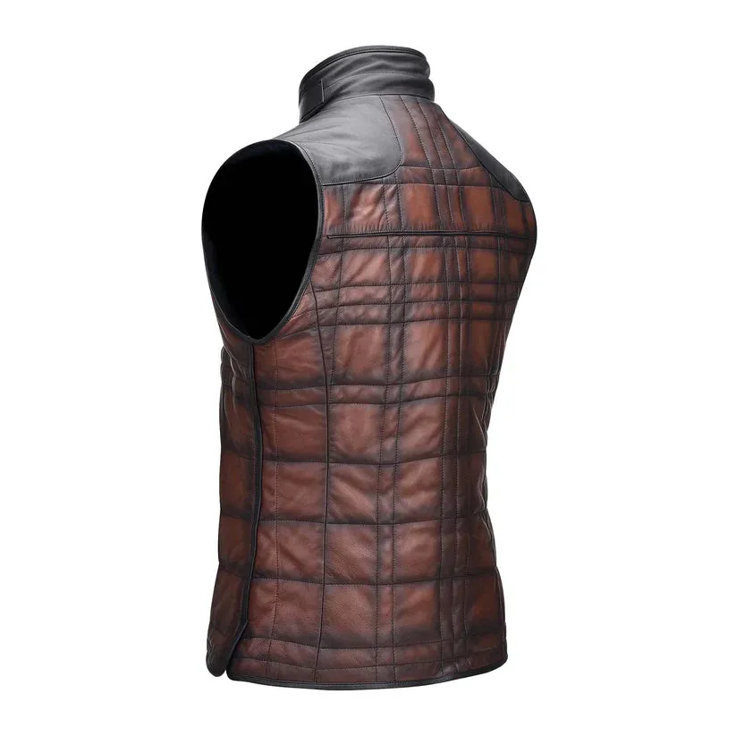 CUADRA Men's Leather Double Sided Vest JC105