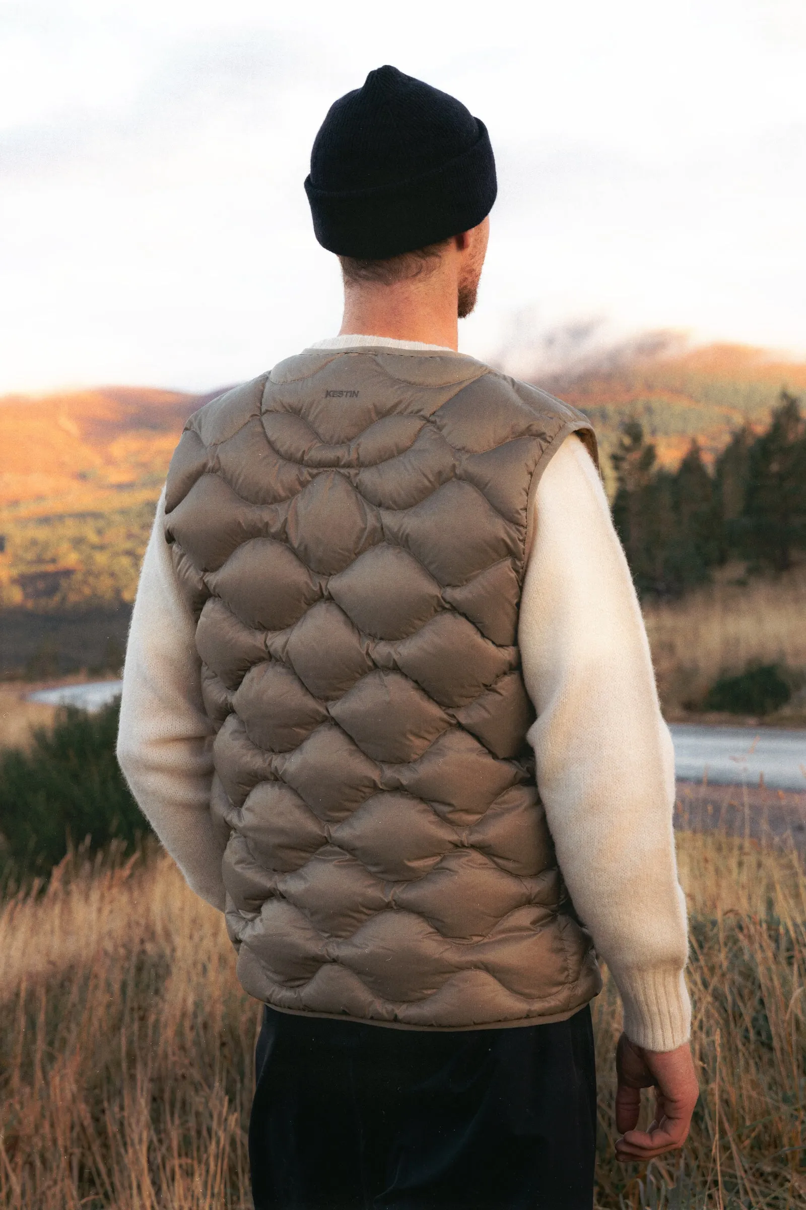 Cuillin Down Vest in Light Olive Recycled Ripstop