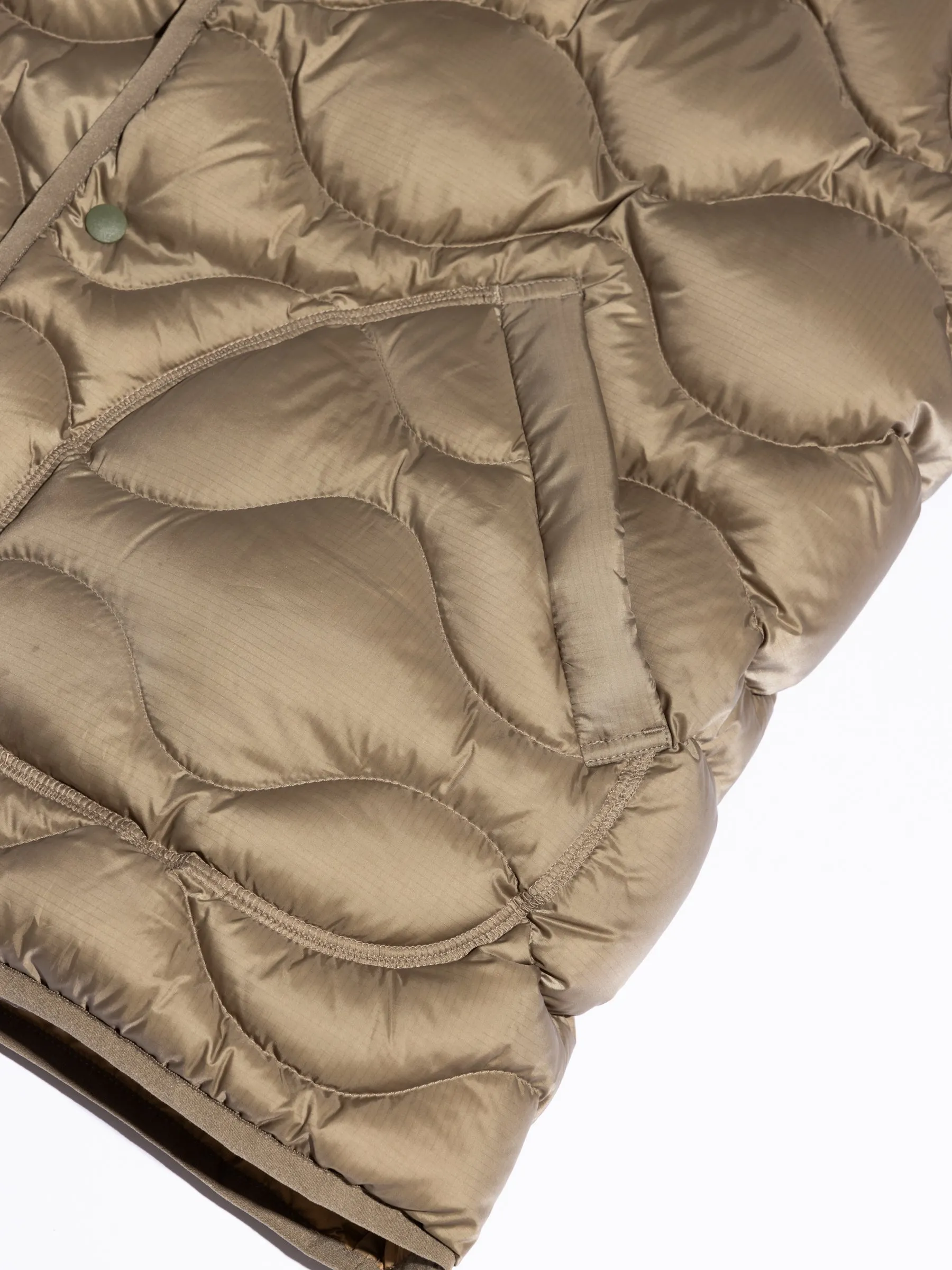 Cuillin Down Vest in Light Olive Recycled Ripstop