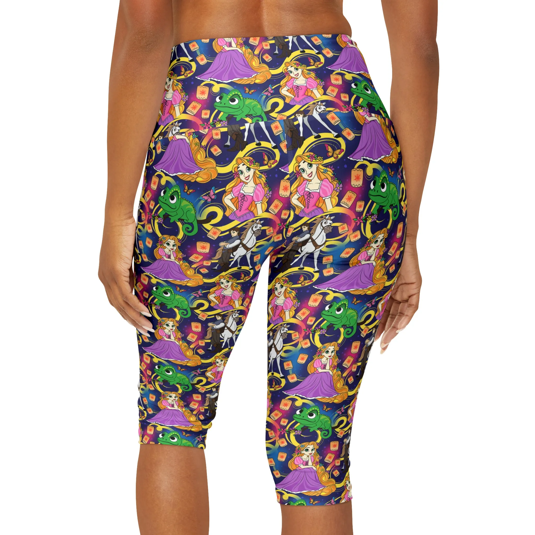 Disney Tangled Rapunzel At Last I See The Light Athletic Capri Leggings