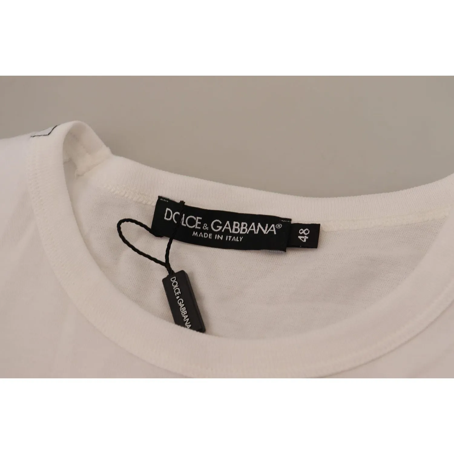 Dolce & Gabbana Elegant White Cotton Tee with DG Chest Pocket