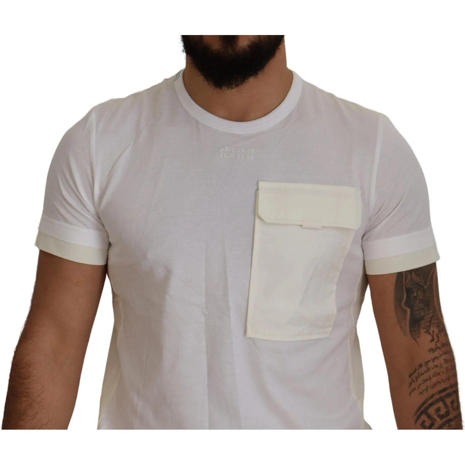 Dolce & Gabbana Elegant White Cotton Tee with DG Chest Pocket