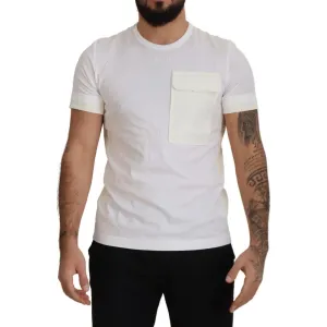 Dolce & Gabbana Elegant White Cotton Tee with DG Chest Pocket