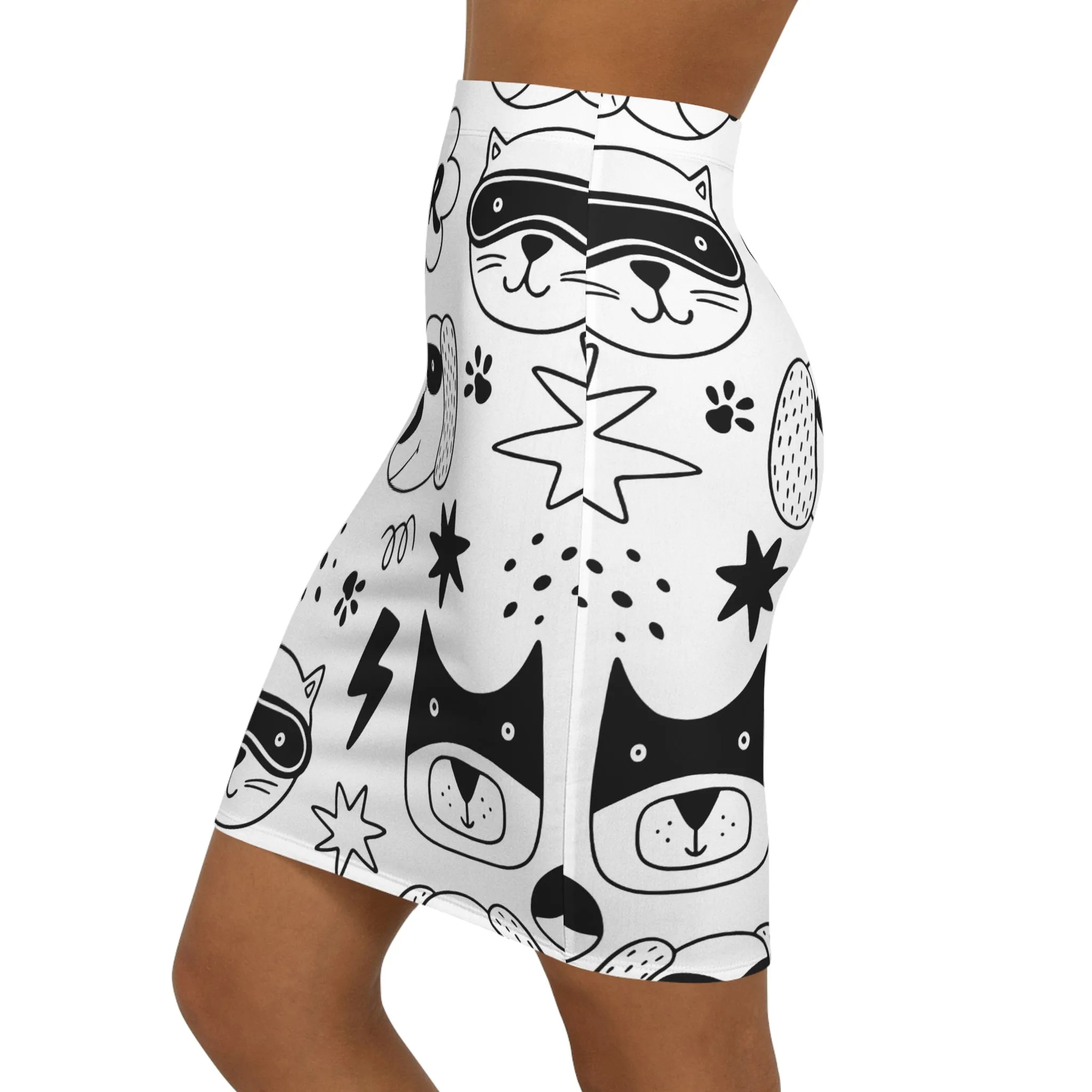 Doodle Dogs & Cats - Inovax Women's Mini Skirt