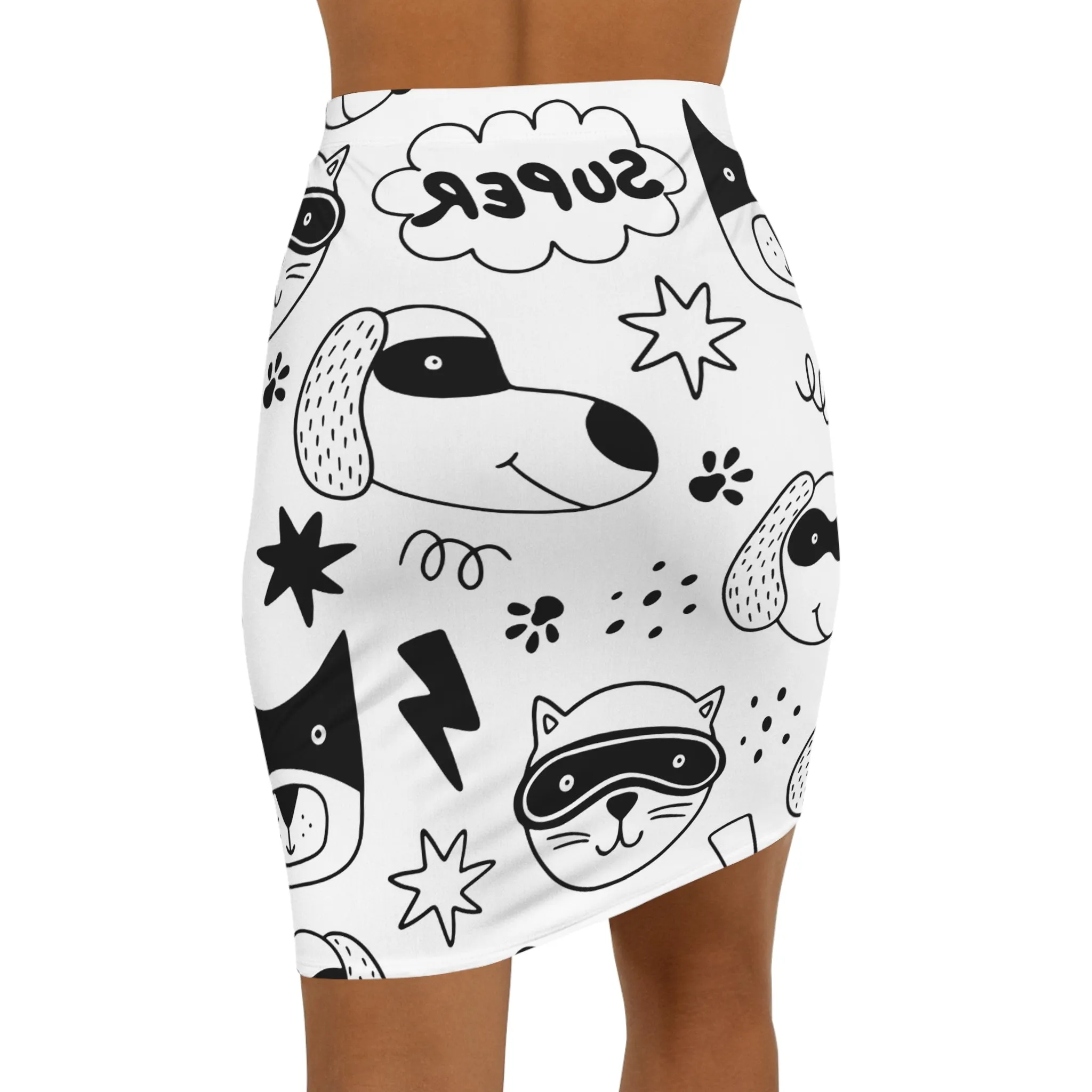 Doodle Dogs & Cats - Inovax Women's Mini Skirt