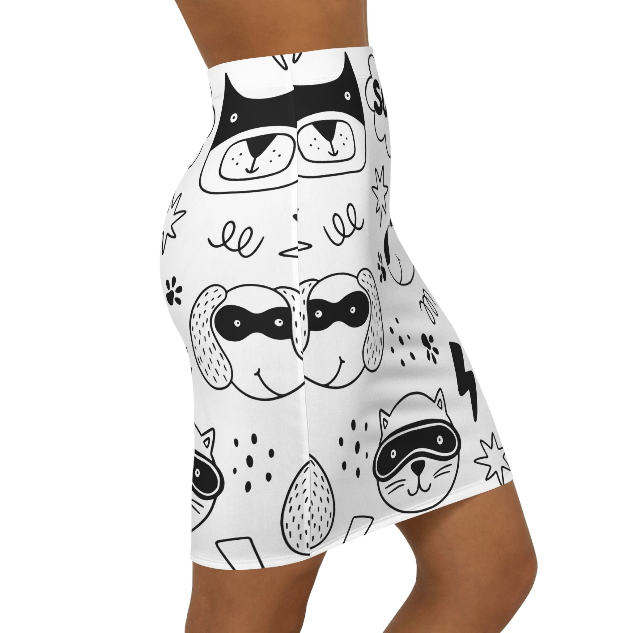 Doodle Dogs & Cats - Inovax Women's Mini Skirt