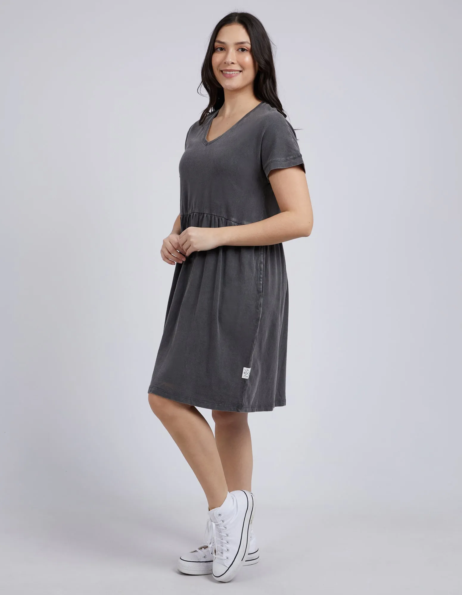 Elm Cloud Camilla Dress Charcoal