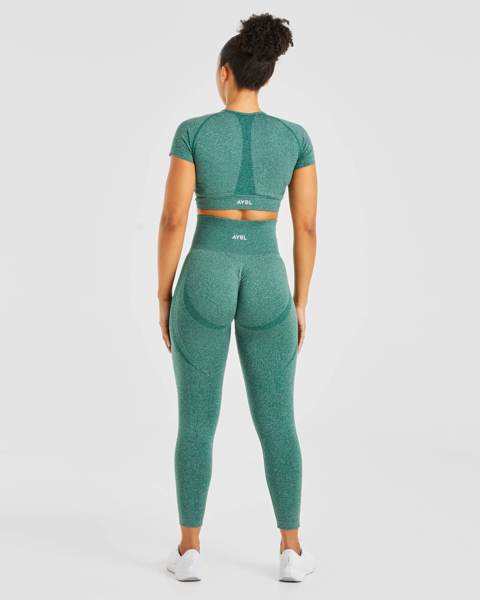 Empower Seamless Leggings - Forest Green Marl