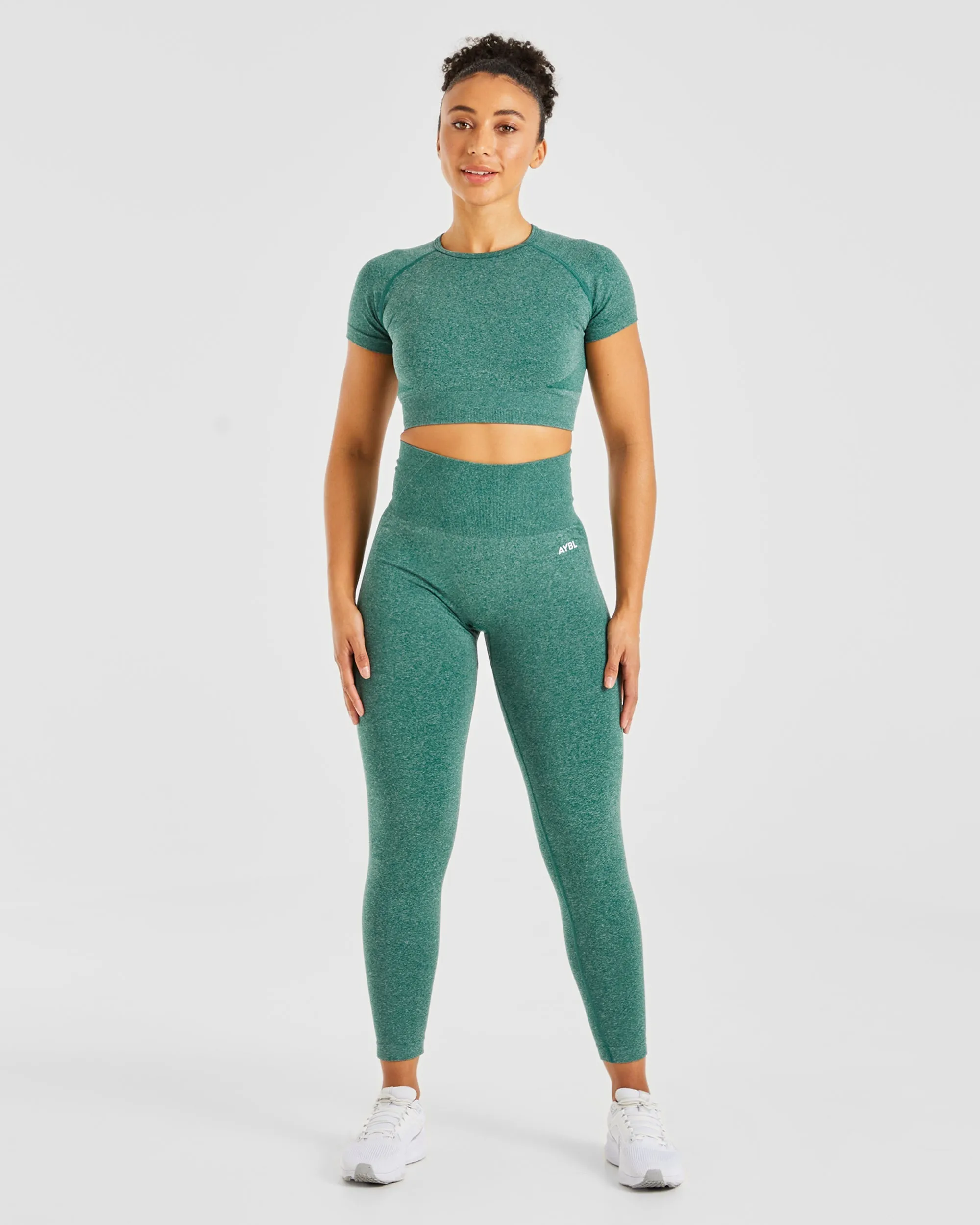 Empower Seamless Leggings - Forest Green Marl