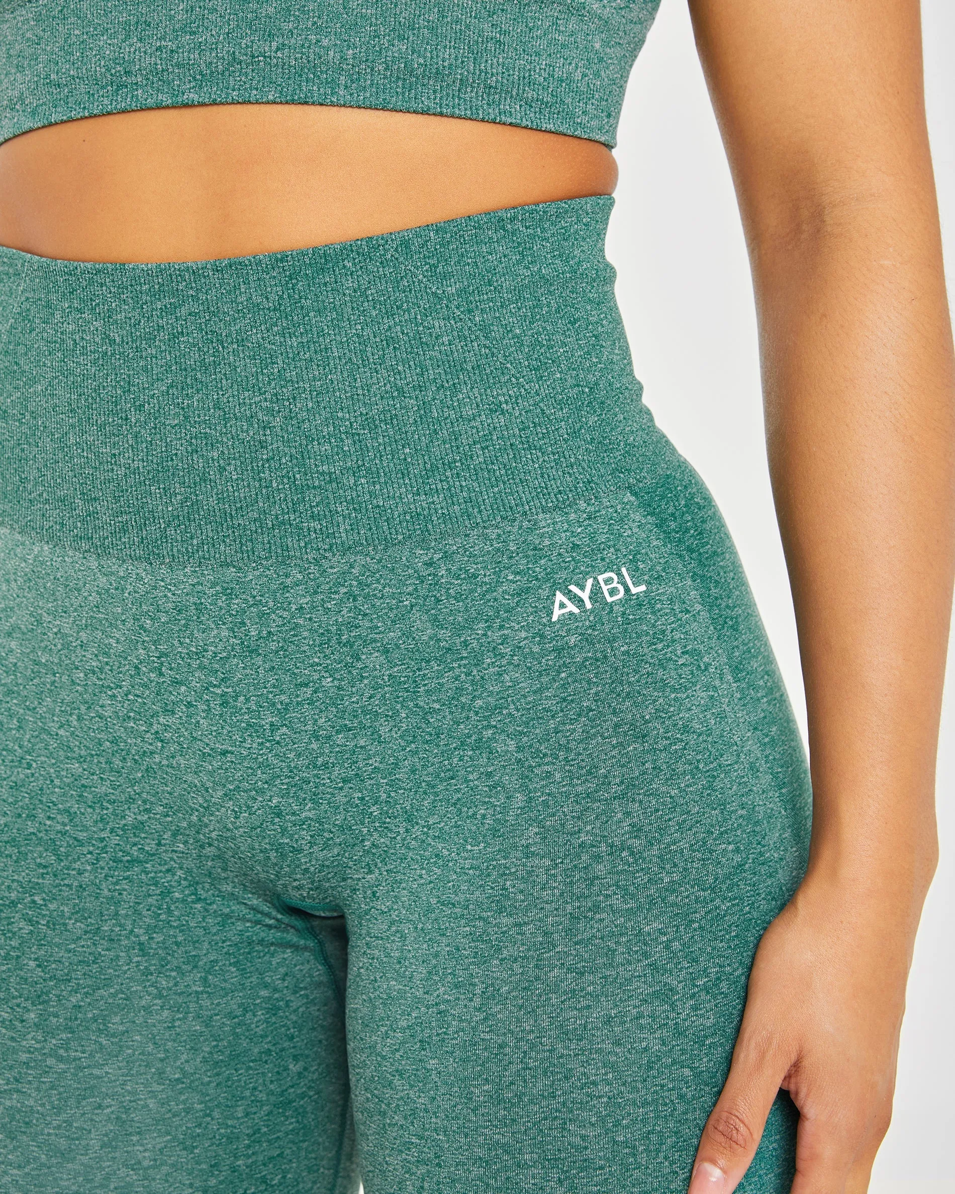 Empower Seamless Leggings - Forest Green Marl