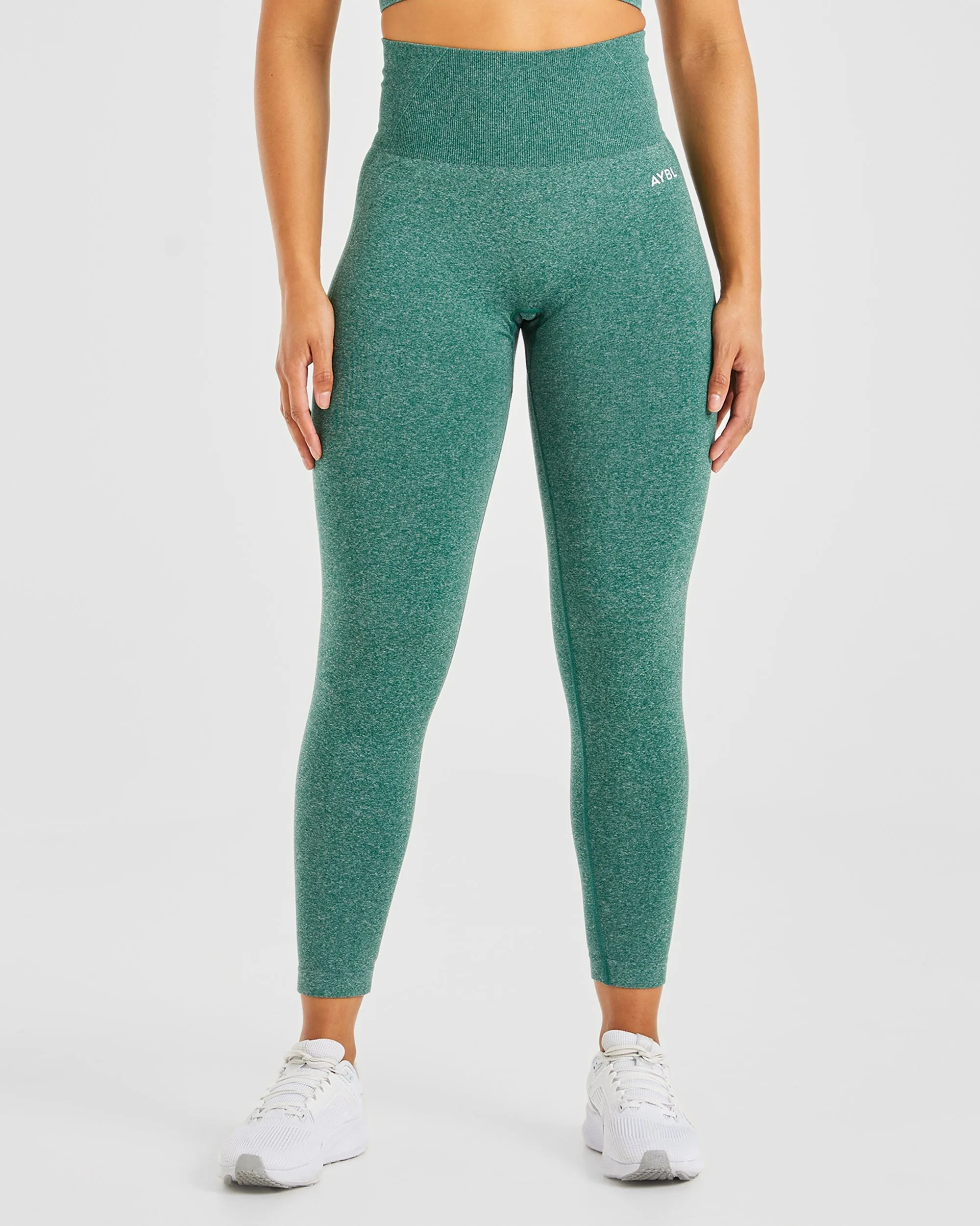 Empower Seamless Leggings - Forest Green Marl