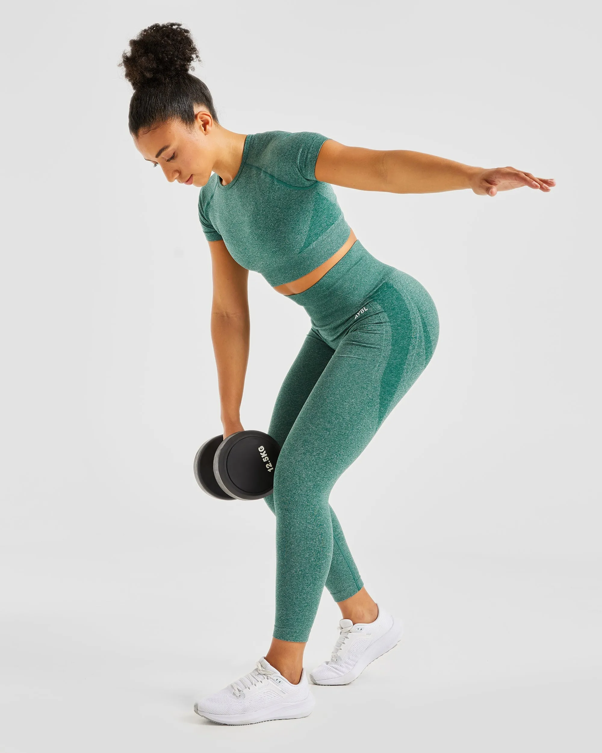 Empower Seamless Leggings - Forest Green Marl