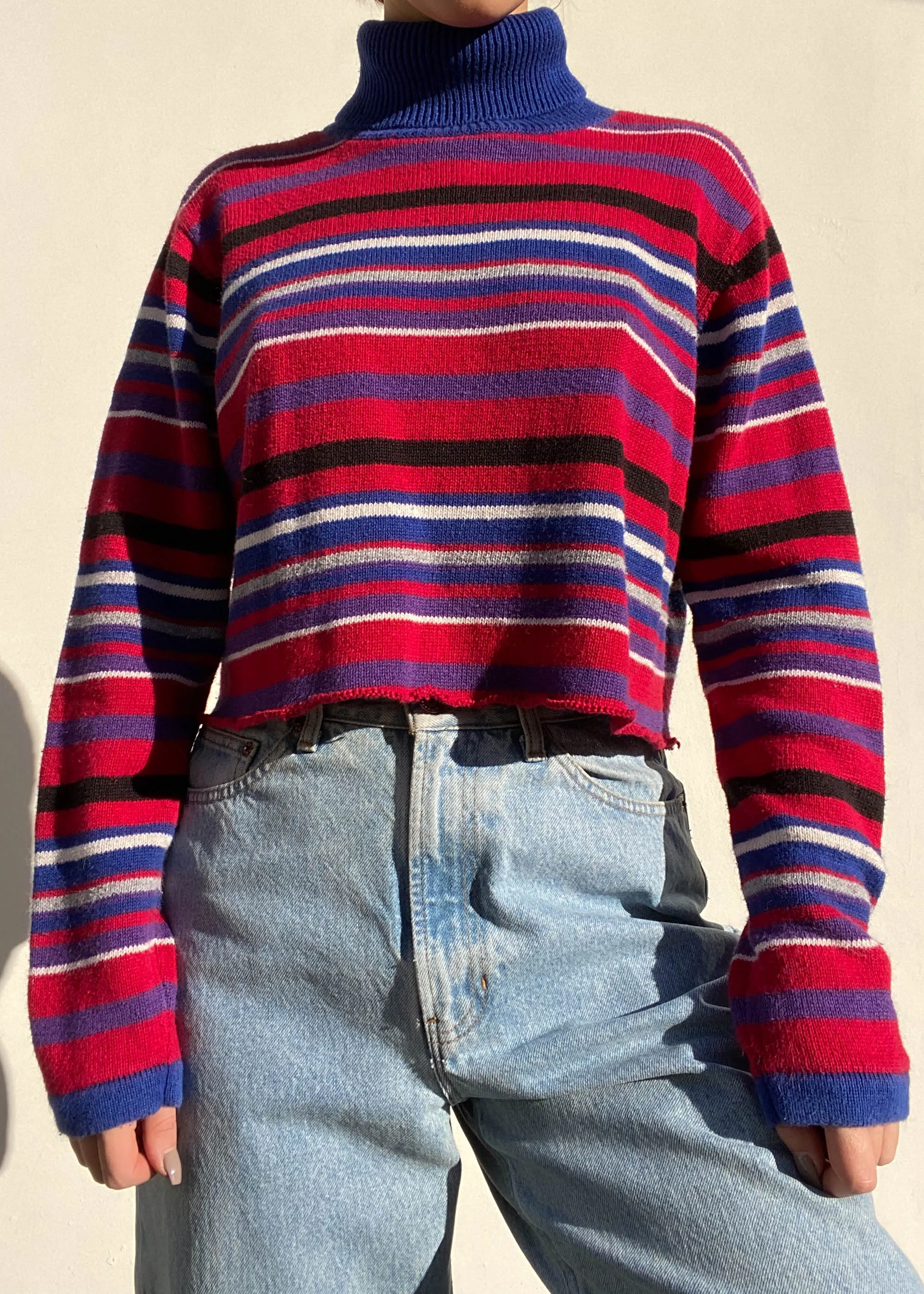 Erica 90's Striped Turtleneck (M-L)