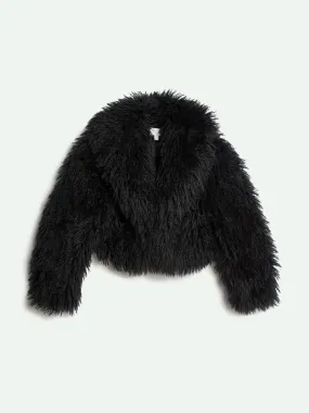 Faux-fur collared jacket