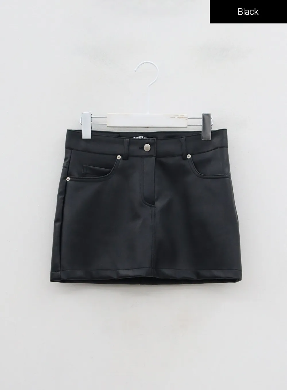 Faux Leather Mini Skirt BD09