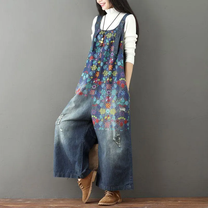 Floral Vintage 90s Overall