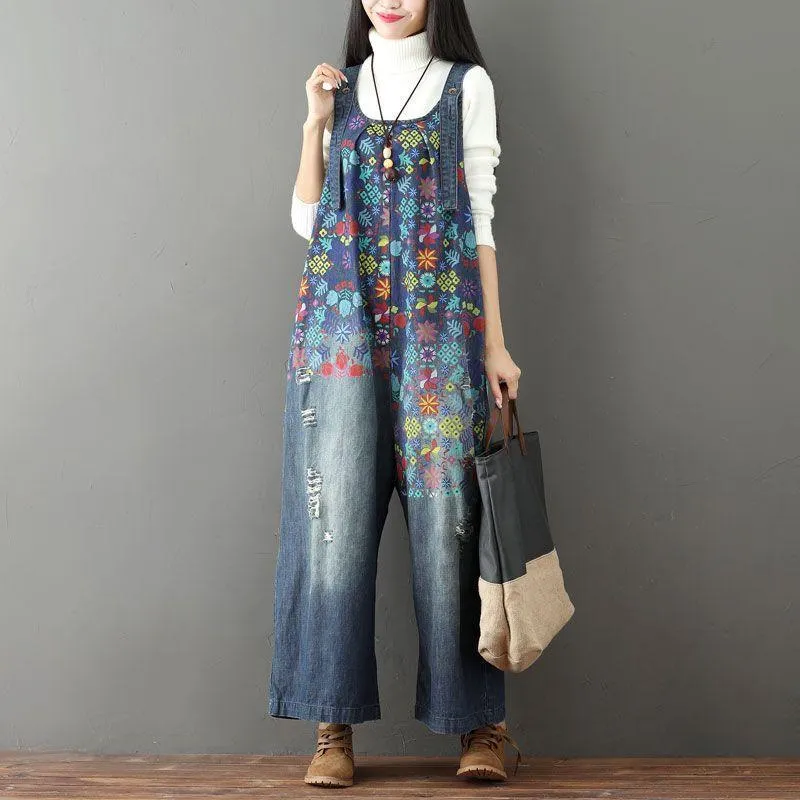 Floral Vintage 90s Overall