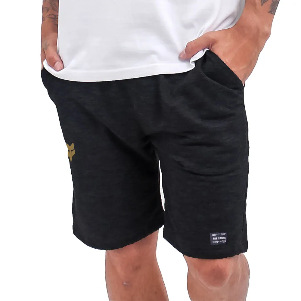 Fox Head Fleece Shorts (Black)