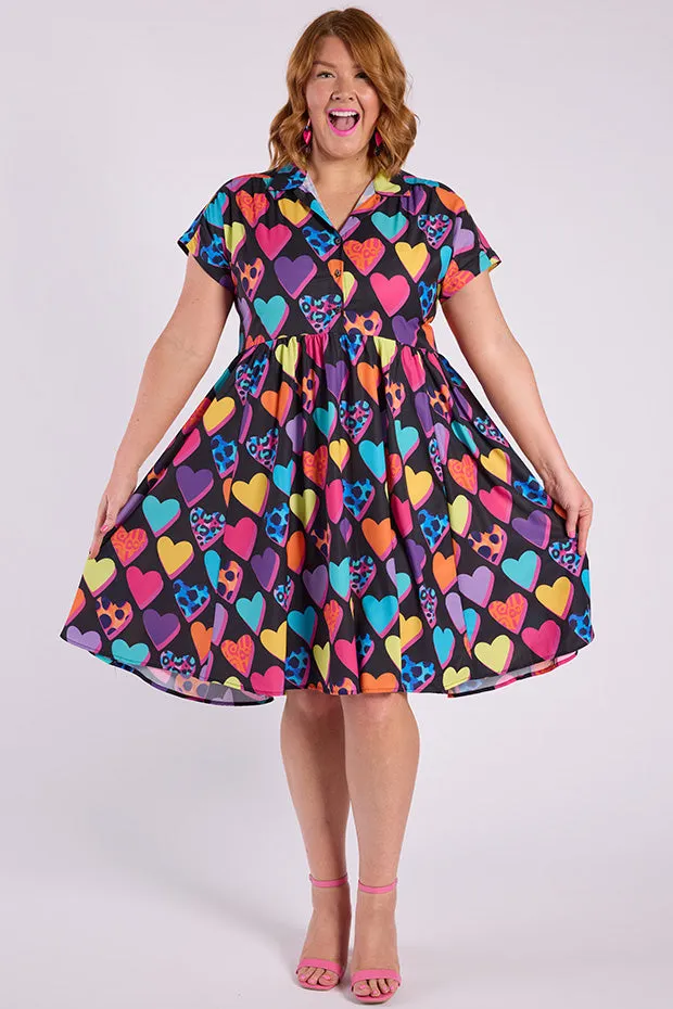 Frankie Inky Hearts Dress