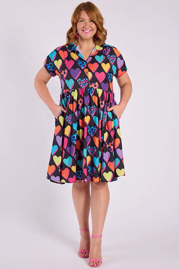 Frankie Inky Hearts Dress