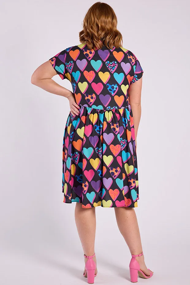 Frankie Inky Hearts Dress