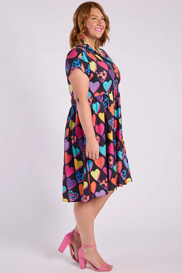 Frankie Inky Hearts Dress