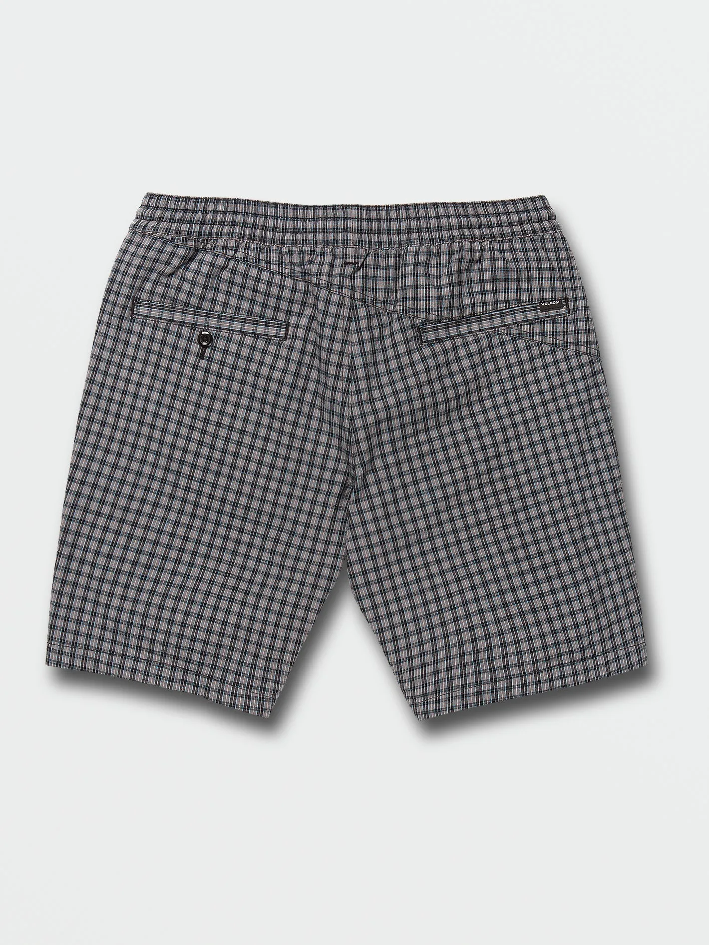 Frickin Mix Elastic Waist Shorts - Plaid