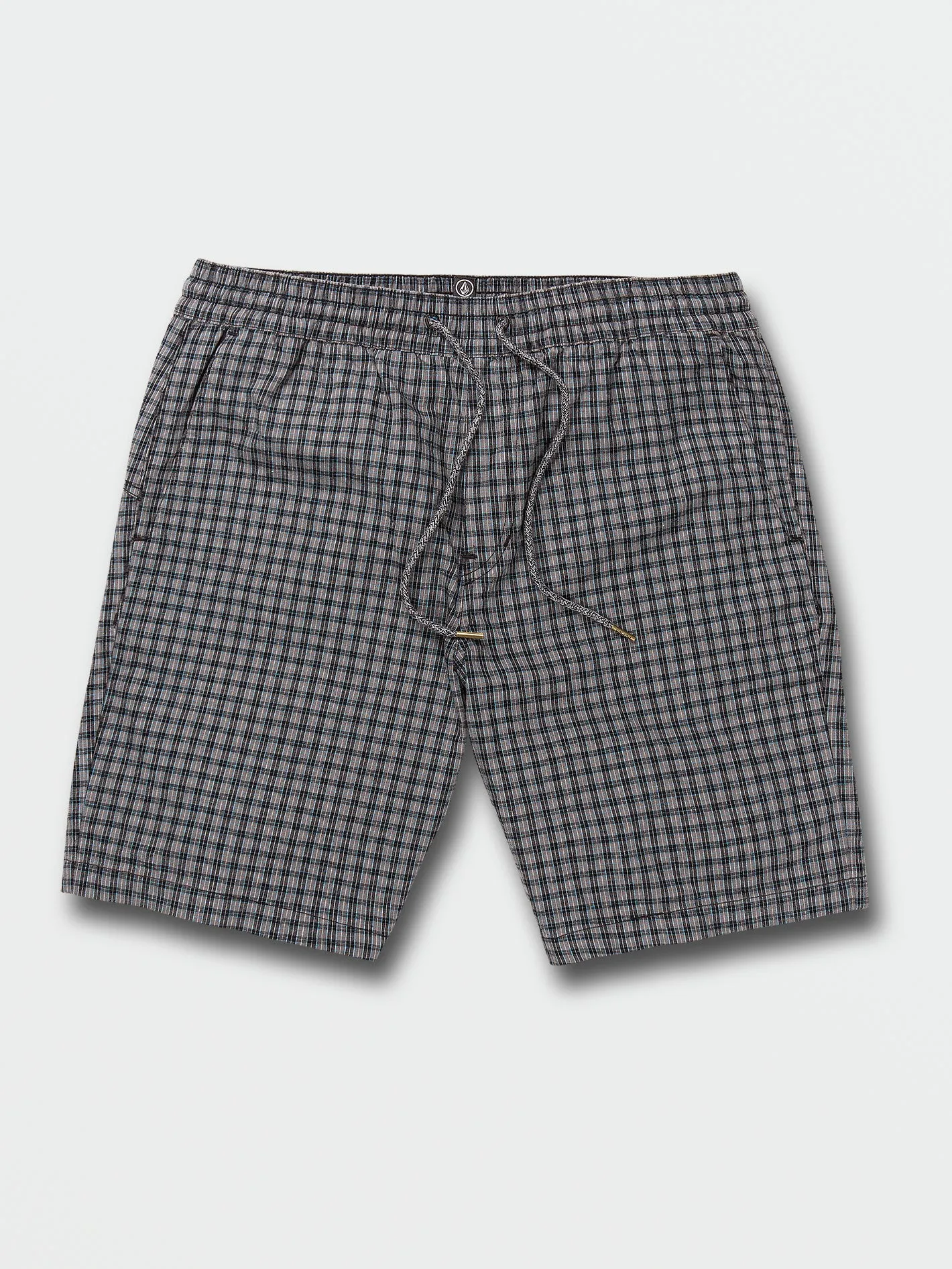 Frickin Mix Elastic Waist Shorts - Plaid