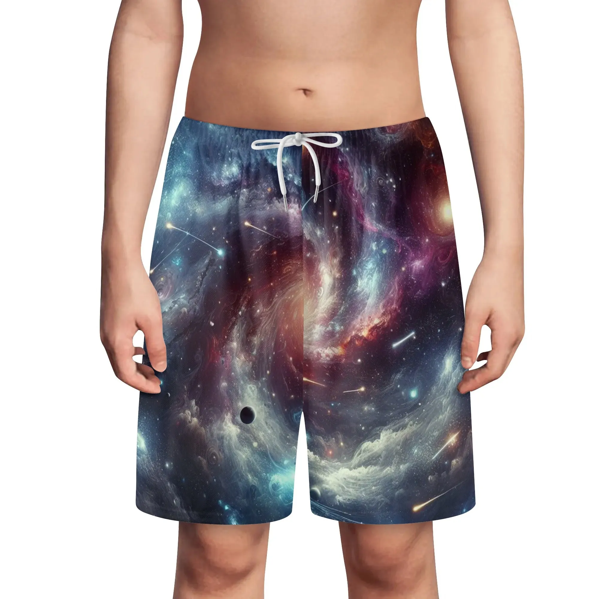 Galaxy Youth Lightweight Beach Shorts for Boys