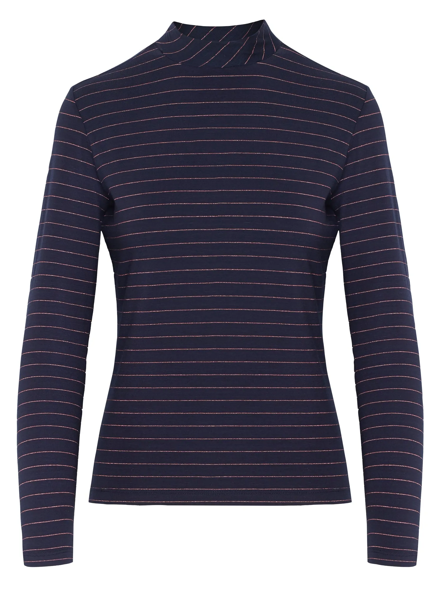 Gestreepte top | Mademoiselle YéYé stand up turtleneck stripes blue