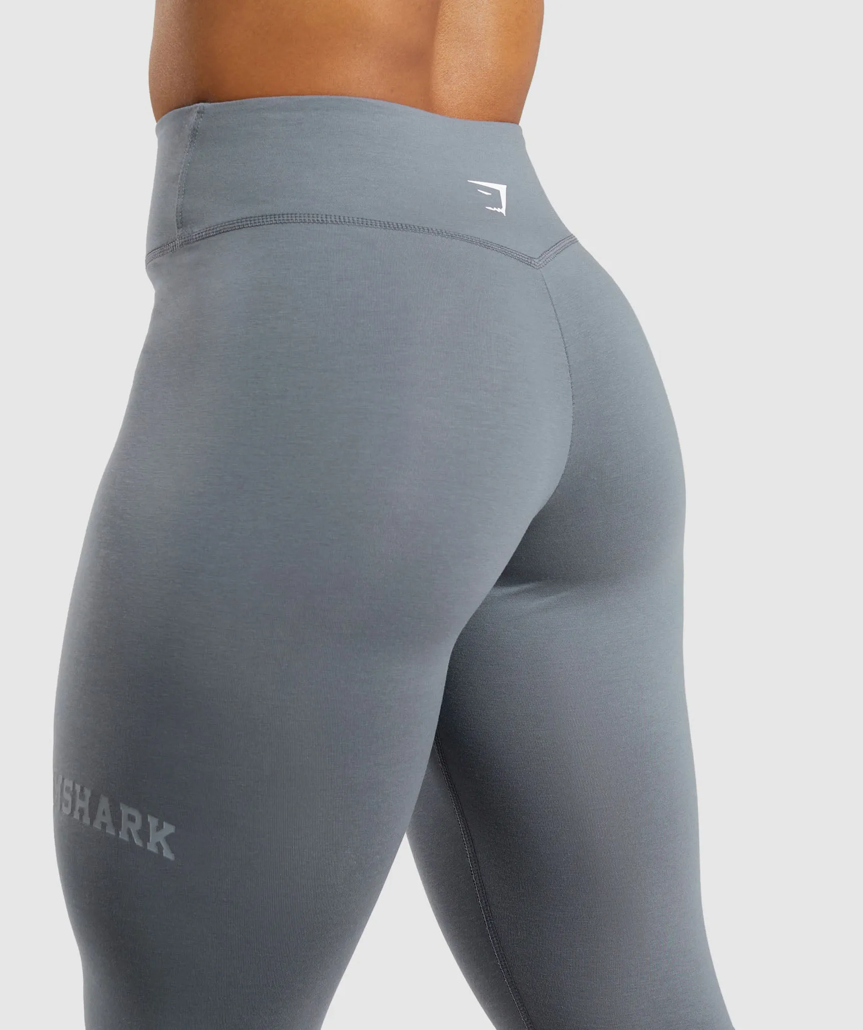 Gymshark Gymshark Lifting Logo Leggings - Iron Blue