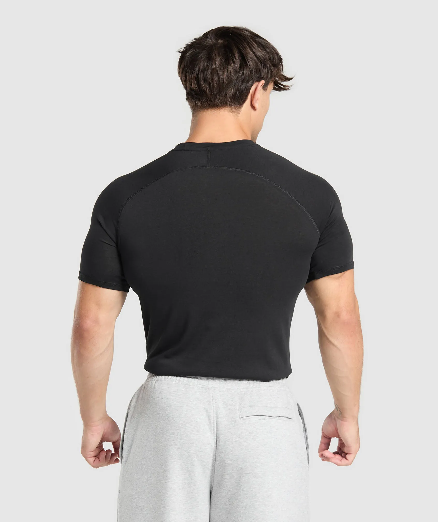 Gymshark Impact T-Shirt - Black/Onyx Grey