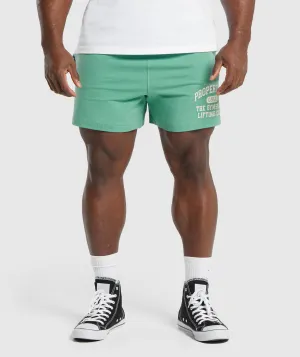 Gymshark Lightweight Jersey Shorts - Lagoon Green