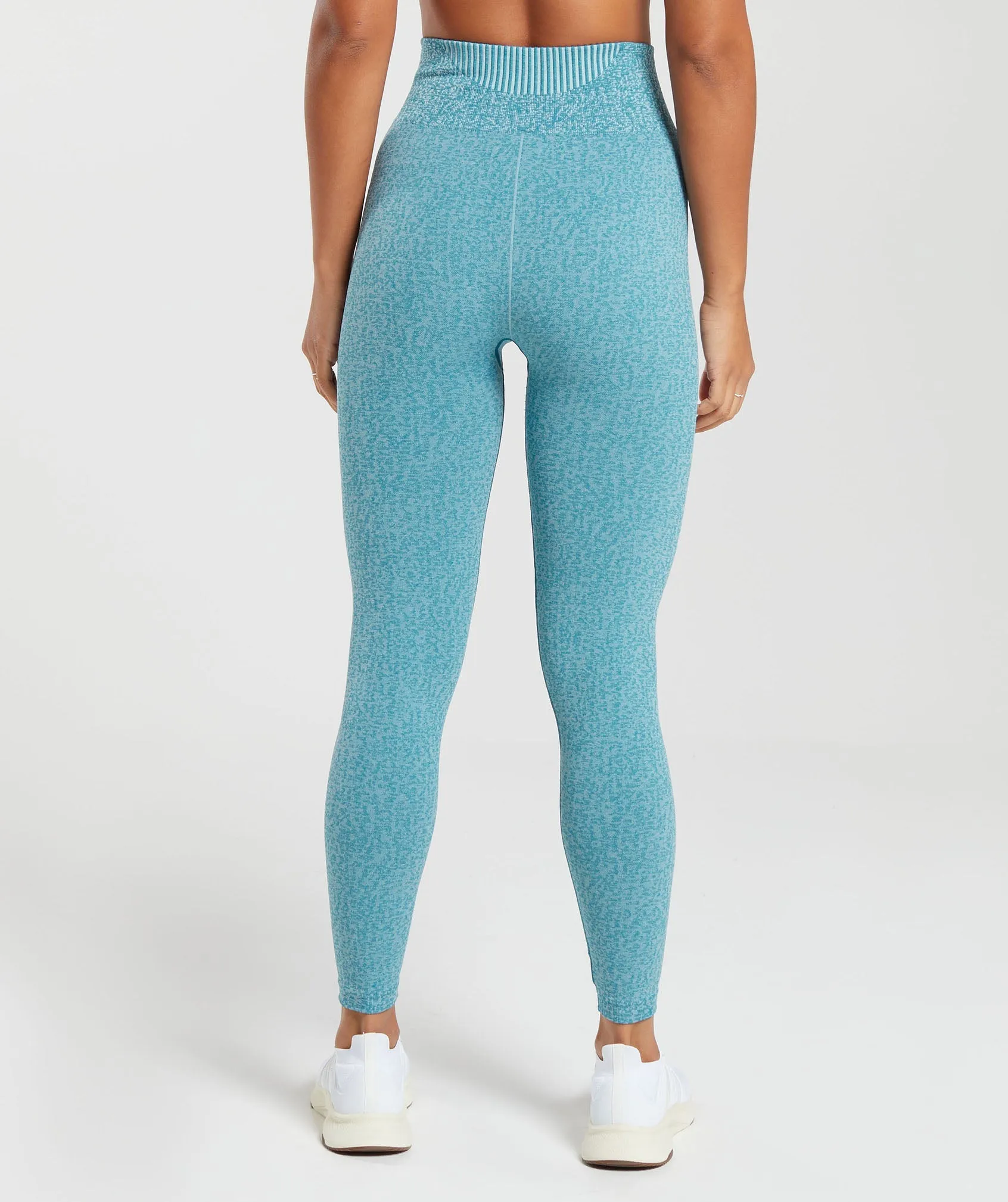 Gymshark Marl Seamless Leggings - Light Blue Marl/Light Grey Marl/Turkish Teal