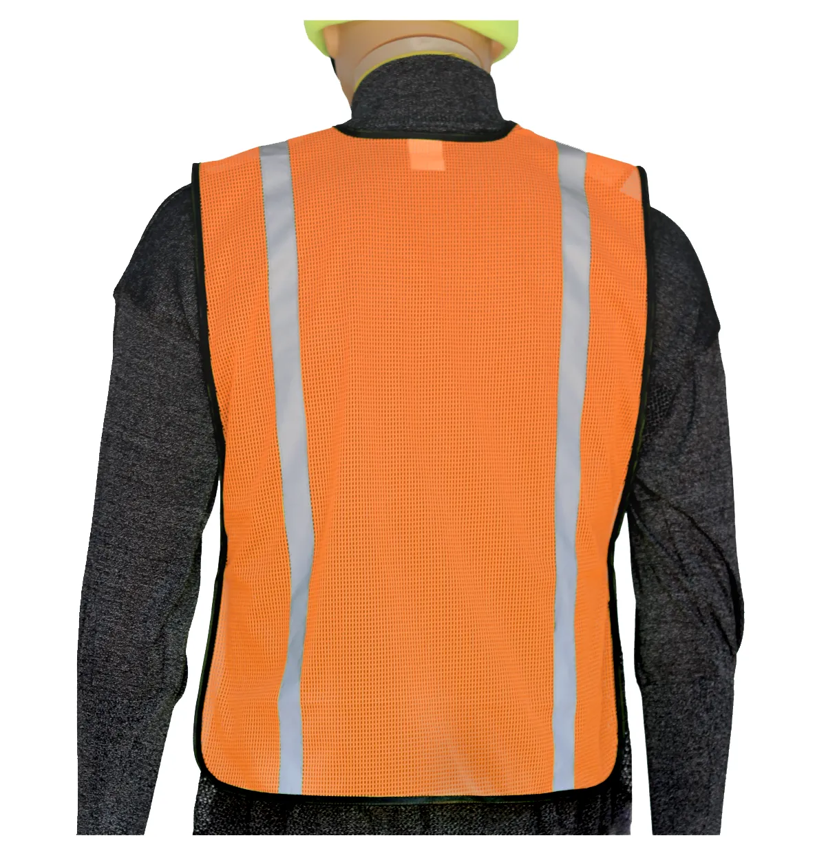 Hi-Vis Orange Mesh Safety Vest - One Size Fits All