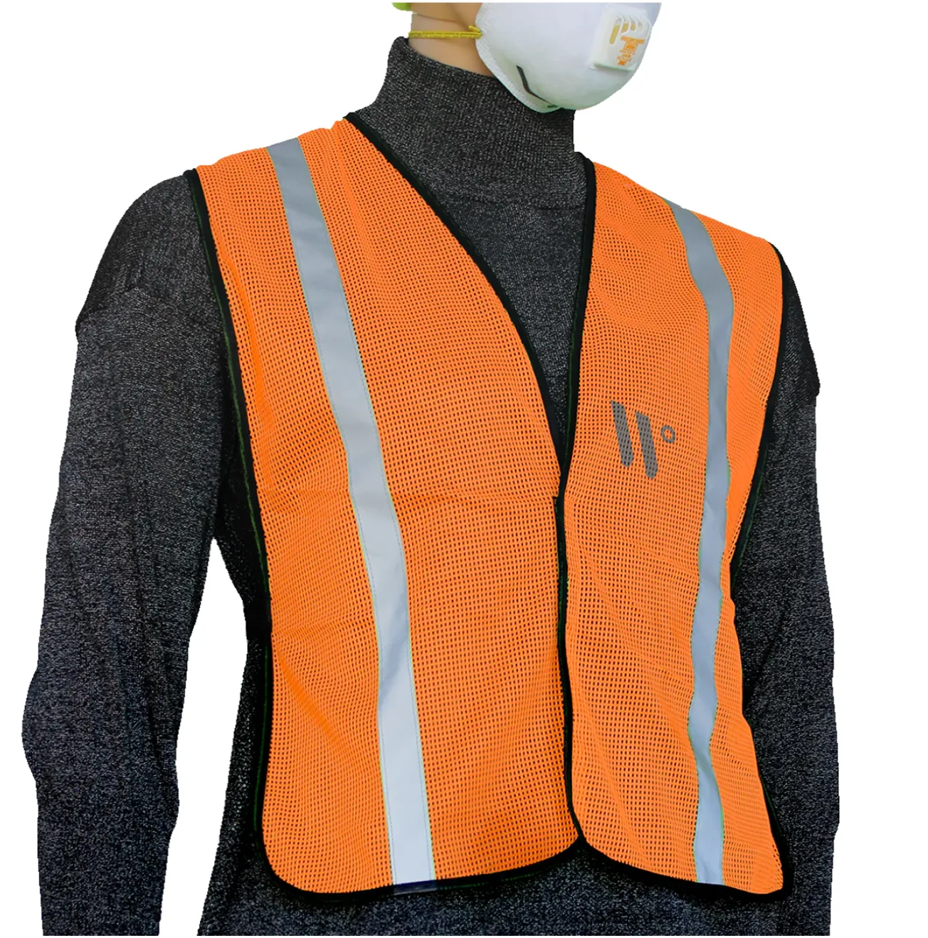 Hi-Vis Orange Mesh Safety Vest - One Size Fits All