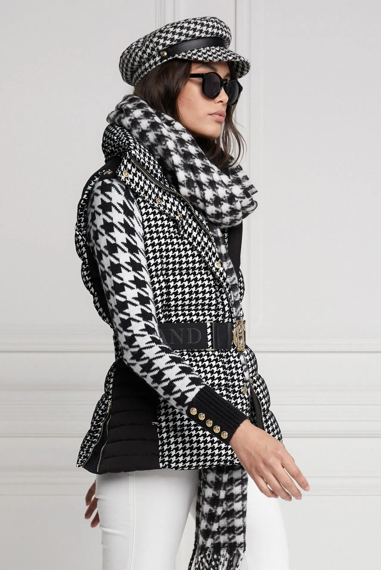 Holland Cooper Valais Quilted Ladies Gilet in Houndstooth