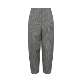 Houndstooth Carrot Trousers in Grey