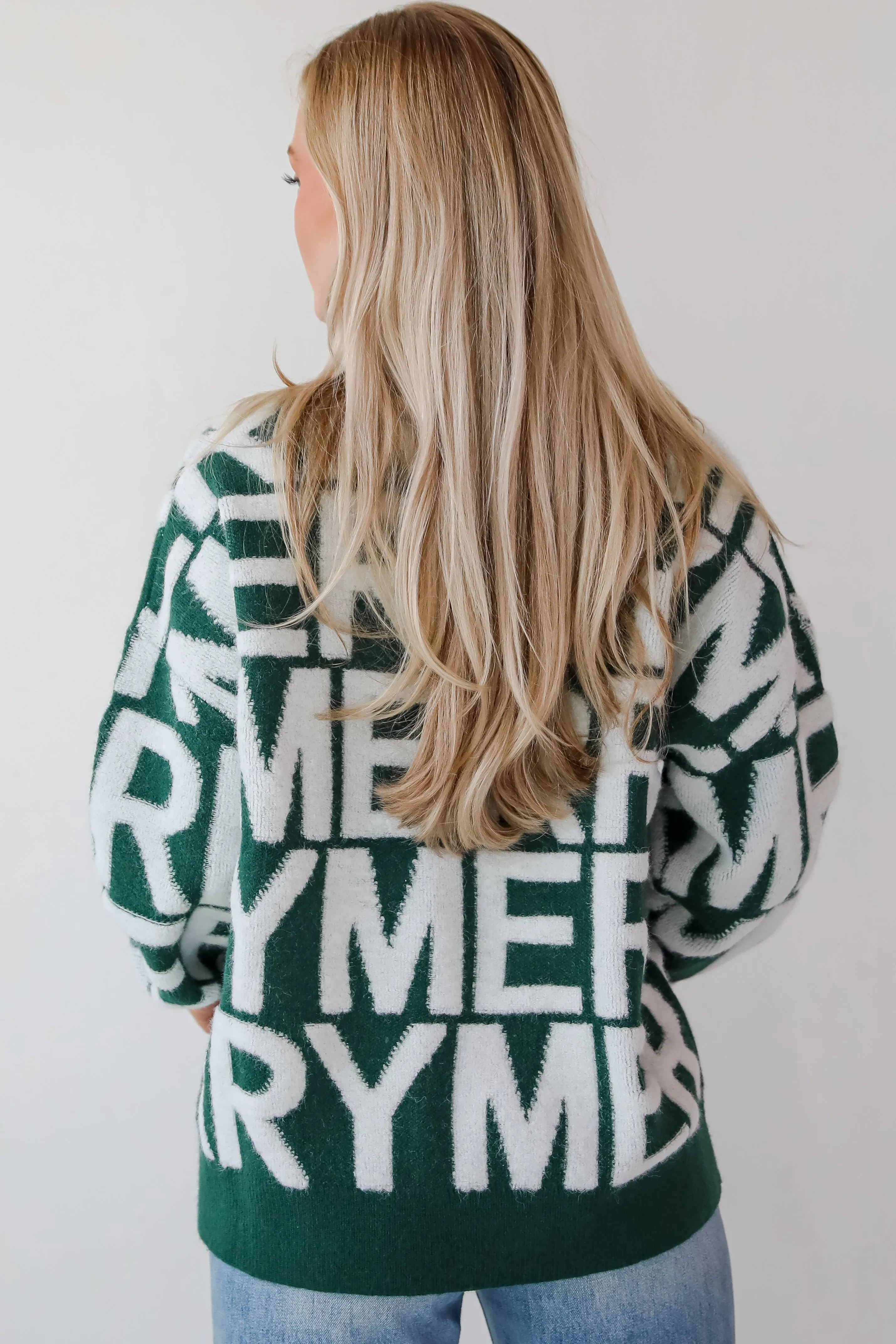 Hunter Green Merry Sweater