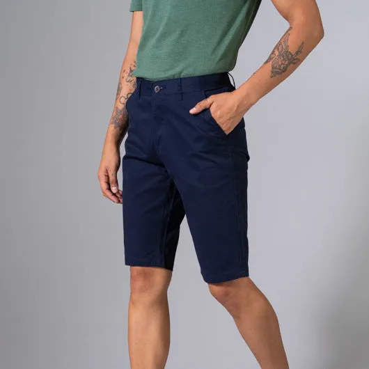 Indigo Rain Midnight Blue Cotton Lycra Stretch Shorts