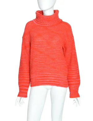 Issey Miyake Vintage Red Pink Orange Turtleneck Sweater