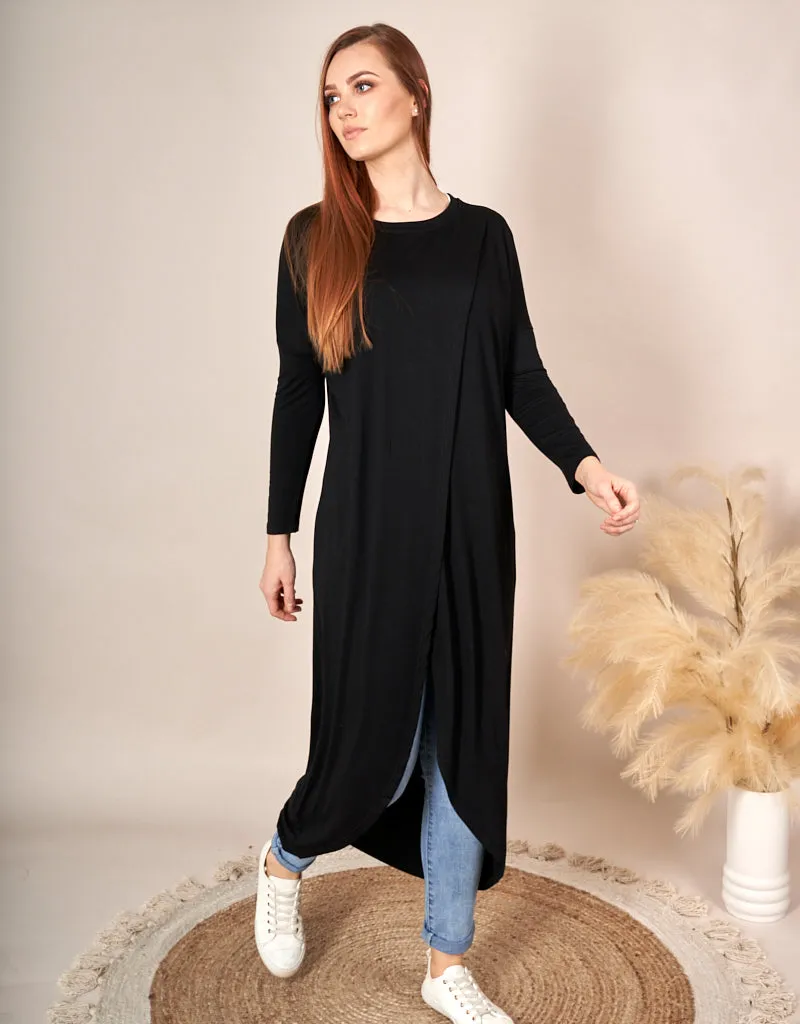 Jersey Crossover Maxi Dress